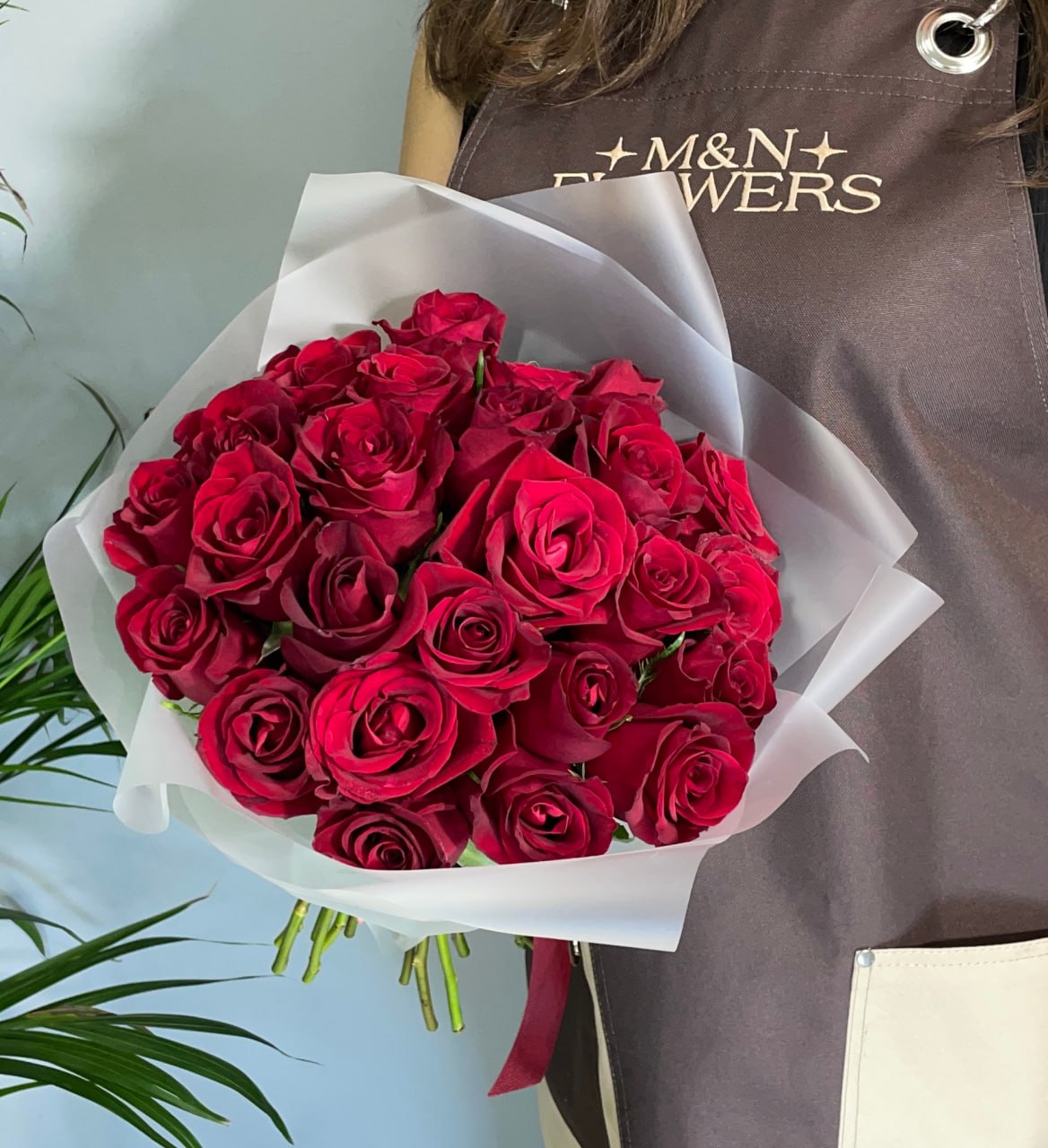 Букет из 25 красных роз